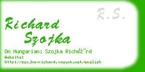richard szojka business card